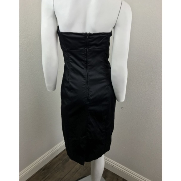 FOREVER Dress Sexy Black Bow Front Strapless XS - Picture 3 of 7